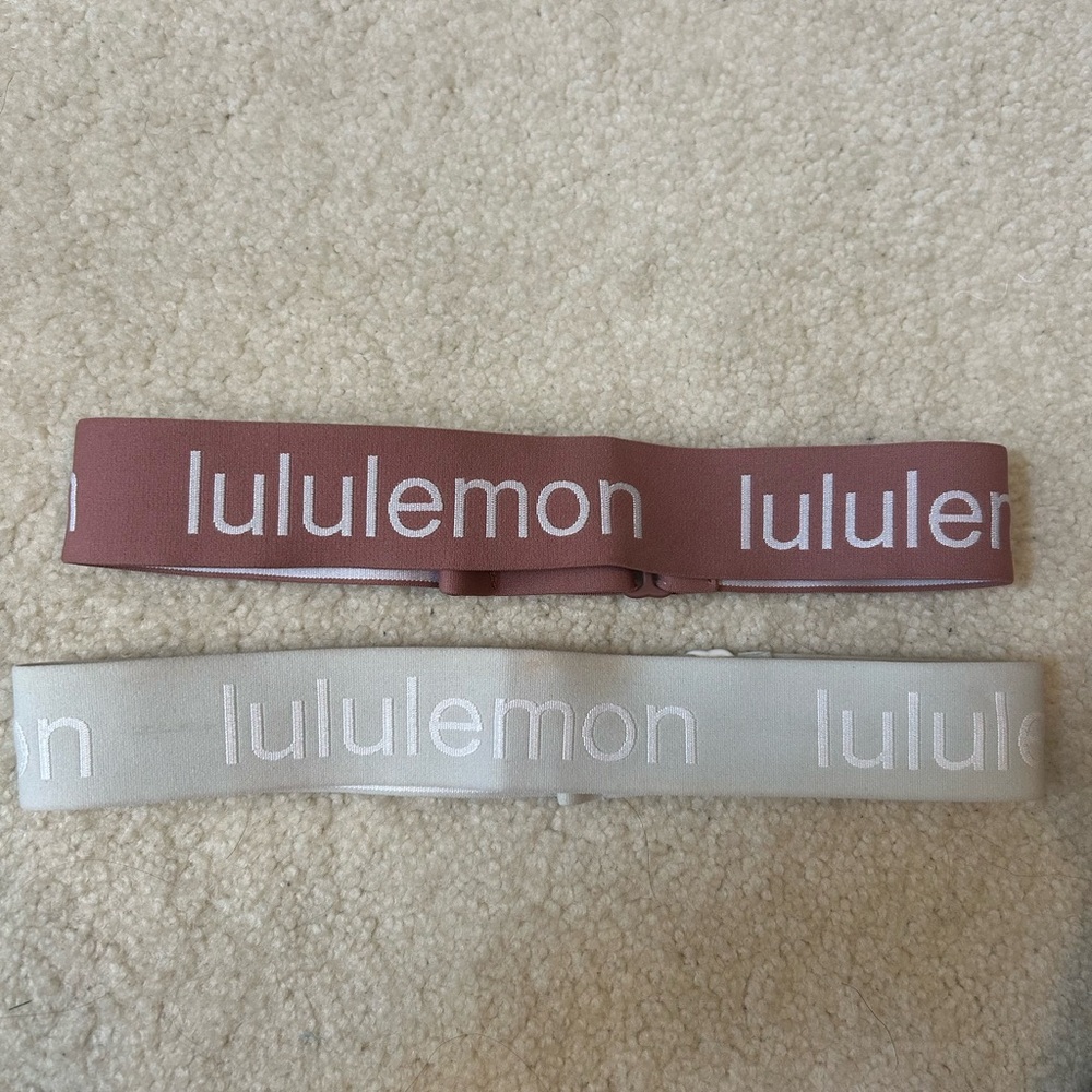 Lululemon Athletica Headbands in Gray and Pink